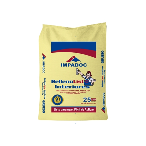 [11859] ESTUCO RELLENO INTERIOR GRUESO IMPADOC X 25KG