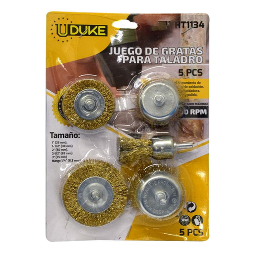 [12025] GRATA TALADRO REDONDA CON ESPIGO BRONCE X 5PCS IMPORTADA