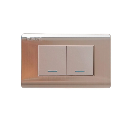 [12113] INTERRUPTOR DOBLE METALICO CARPINTER FINO Q3
