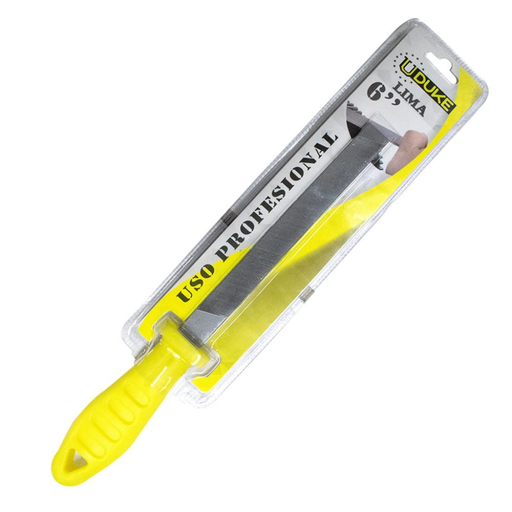 [12349] LIMA PLANA 6" MANGO AMARILLO IMPORTADA