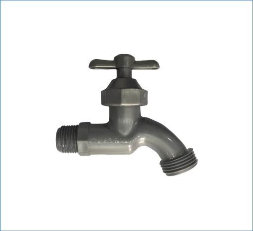 [12452] LLAVE JARDIN PLASTICA GRIS 1/2" VALMEC
