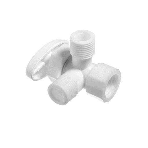 [12510] VALVULA DE REGULACION DOBLE BLANCA 1/2" DICOL