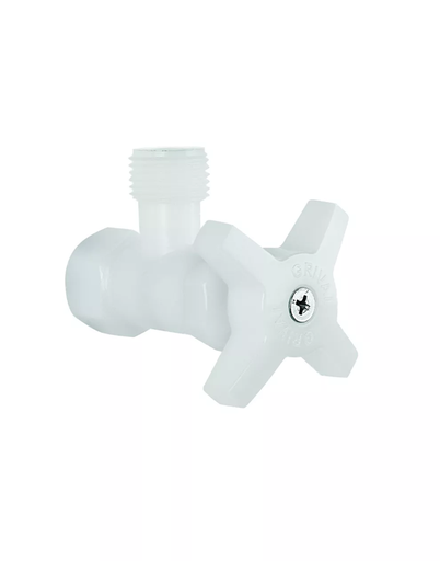 [12522] VALVULA DE REGULACION SENCILLA PLAST. BLANCA 1/2 GRIVAL 957903331