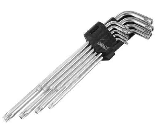 [12530] LLAVE TORX LARGO X9 PCS