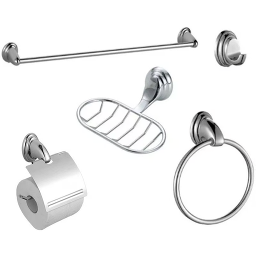 [10017] ACCESORIOS PARA BAÑO 5 PZAS COLOMBA TAUMM