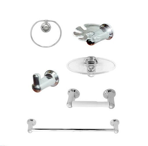 [10018] ACCESORIOS PARA BAÑO CONJUNTO 6 PIEZAS PLASTGRIFOS