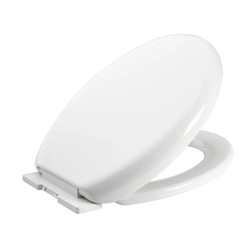 [10305] TAPA DE INODORO/ ASIENTO SANITARIO BLANCO ALONGADO C. LENTO CARP