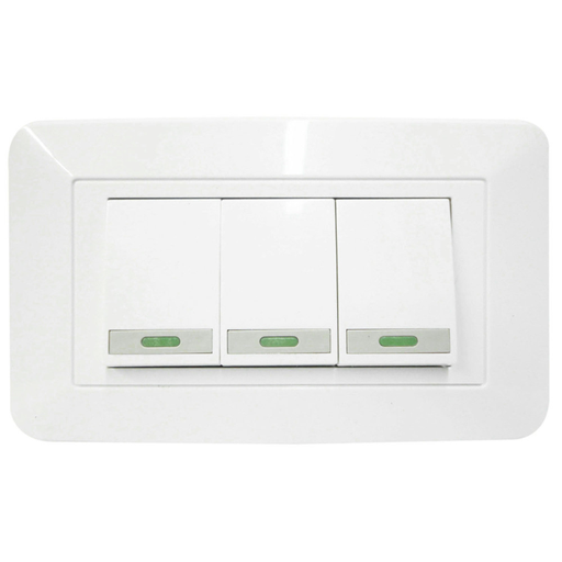 [10439] INTERRUPTOR TRIPLE LINEA BK FOCCI