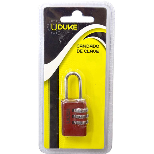 [10915] CANDADO CLAVE 20MM 3 DIGITOS UDUKE