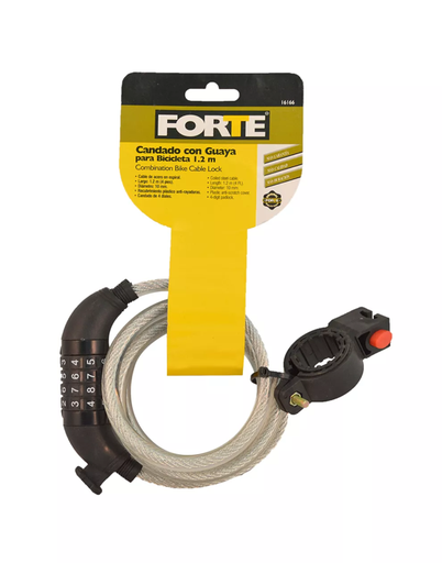 [10919] CANDADO PARA BICICLETA CON GUAYA FORTE