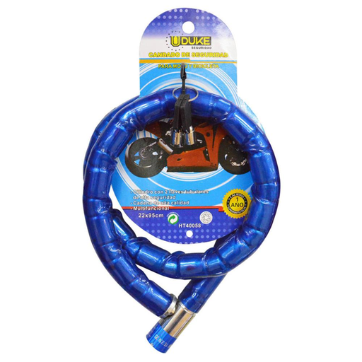 [10927] CANDADO PARA MOTO CADENA 22X95CM UDUKE