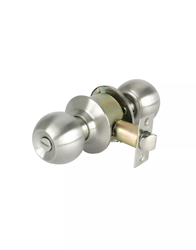 [11000] CHAPAS PUERTA BAÑO POMO METALICO INOX NUOVO VERA
