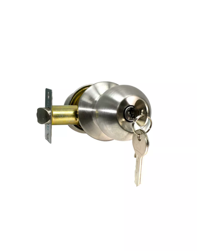 [11001] CHAPAS PUERTA ENTRADA PRINCIPAL POMO METALICO INOX NUOVO VERA