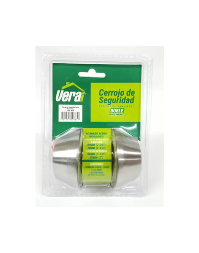 [11027] CERROJO DE SEGURIDAD DOBLE ACERO INOXIDABLE VERA