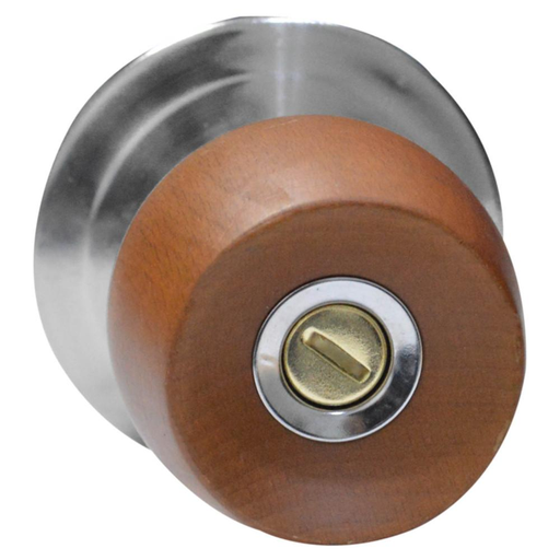 [11035] CHAPAS PUERTA BAÑO POMO MADERA MIEL ESCUDO DORADO UDUKE