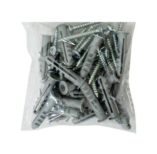 [11104] CHAZO PLASTICO 1/4" CON TORNILLO X 50UND