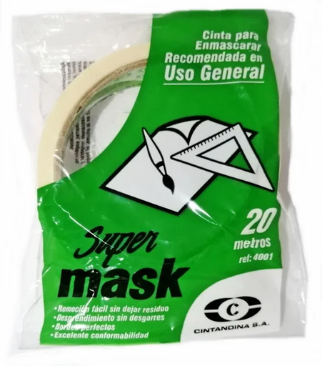 [11236] CINTA ENMASCARAR 3/4" X 20MT SUPERMASK GENERAL