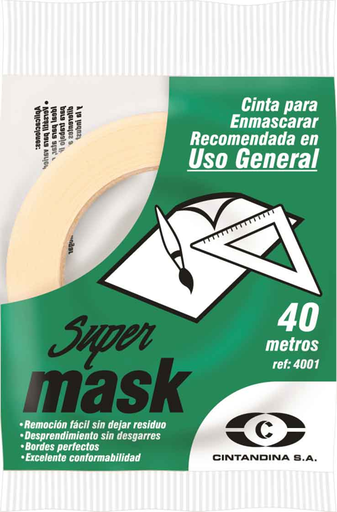 [11237] CINTA ENMASCARAR 3/4" X 40MT SUPERMASK GENERAL