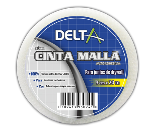 [11240] CINTA MALLA PANEL YESO 20 MTS DELTA