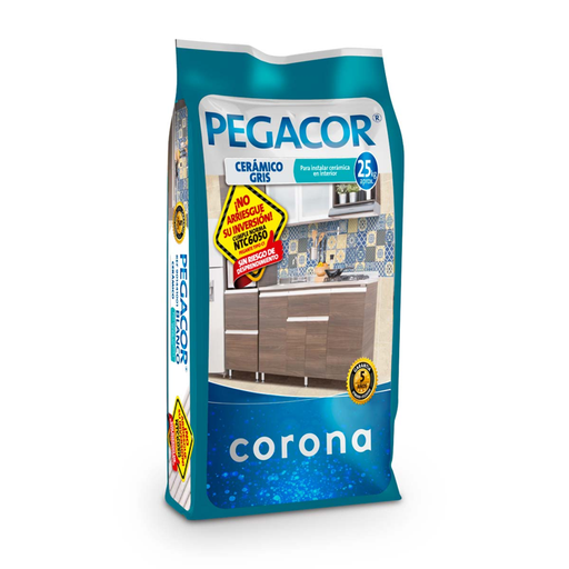 [12989] PEGACOR CERAMICO GRIS X 25 KG CORONA