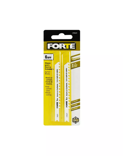 [13726] HOJA DE SIERRA PARA CALADORA "U" 6TPI MADERA X 2U FORTE