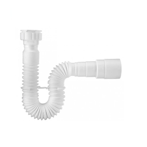 [13755] SIFON FLEXIBLE UNIVERSAL 1-1/4 X 1-1/2 FOCCI BLANCO
