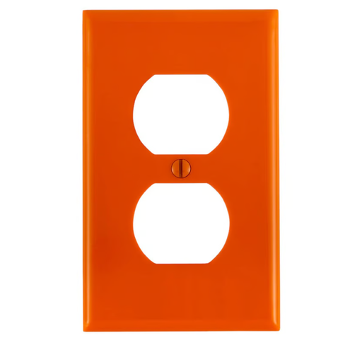 [14105] TAPA TOMA DOBLE LEVITON NARANJA RG