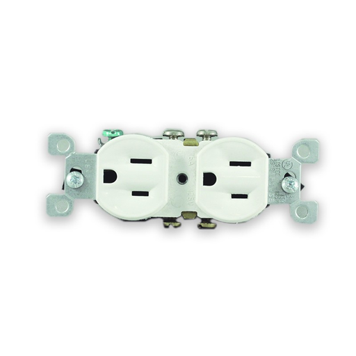[14370] TOMA DOBLE SOBREPONER CON POLO A TIERRA TIPO LEVITON IMPORTADO