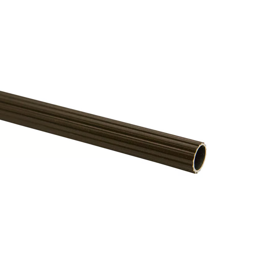 [14723] TUBO CORTINERO 1/2" CAFÉ ALUMINIO X 3MT