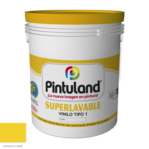 [15053] VINILO SUPERLAVABLE AMARILLO CARIBE T1 PINTULAND X 1/4