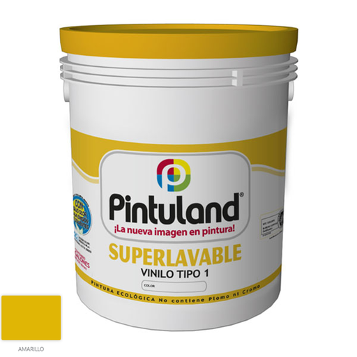 [15054] VINILO SUPERLAVABLE AMARILLO T1 PINTULAND X 1/4