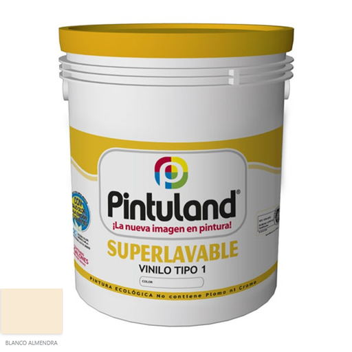 [15056] VINILO SUPERLAVABLE BLANCO ALMENDRA T1 PINTULAND CUÑETE