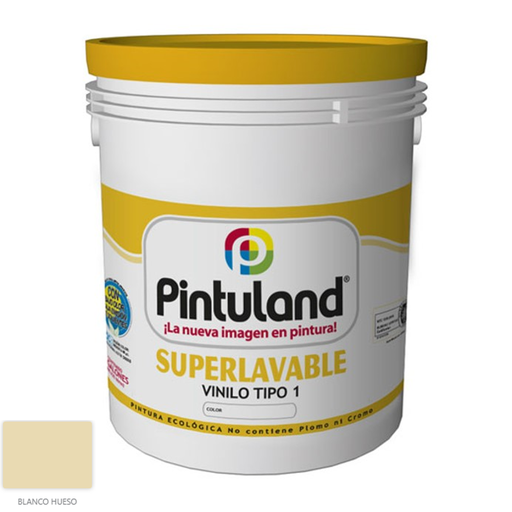 [15064] VINILO SUPERLAVABLE BLANCO HUESO T1 PINTULAND X 1/4