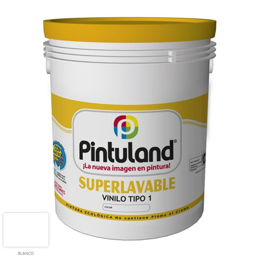 [15068] VINILO SUPERLAVABLE BLANCO T1 PINTULAND CUÑETE