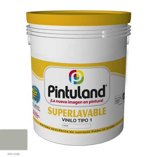 [15073] VINILO SUPERLAVABLE GRIS NUBE T1 PINTULAND X 1/4