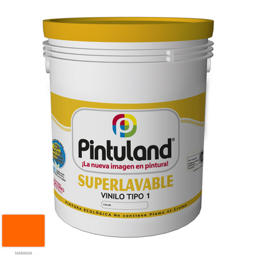 [15075] VINILO SUPERLAVABLE NARANJA T1 PINTULAND X 1/4