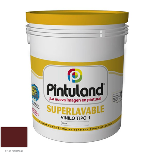 [15078] VINILO SUPERLAVABLE ROJO COLONIAL T1 PINTULAND X GL