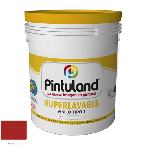 [15080] VINILO SUPERLAVABLE ROJO VIVO T1 PINTULAND X GL