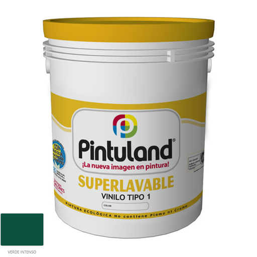 [15081] VINILO SUPERLAVABLE VERDE INTENSO T1 PINTULAND X 1/4