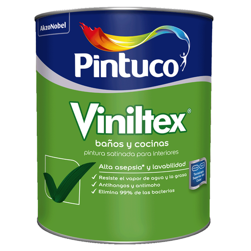 [15096] VINILTEX BLANCO BAÑOS Y COCINAS PINTUCO GALON