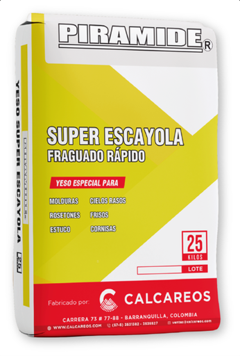 [15193] YESO EXTRA SUPER ESCAYOLA PIRAMIDE X 25 KG
