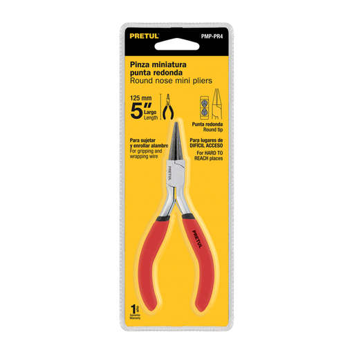 [15269] PINZA PUNTA REDONDA 5" PRETUL 22666