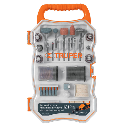 [15304] ACCESORIOS PARA MOTO TOOL JGO 121 PCS TRUPER