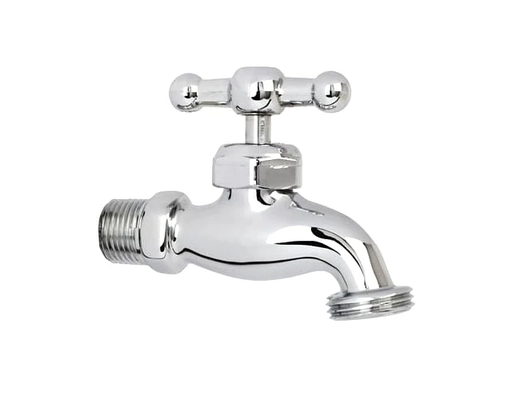 [15387] LLAVE JARDIN CON EXTENSION CROMADA SATINADA 1/2" GRICOL 01995411