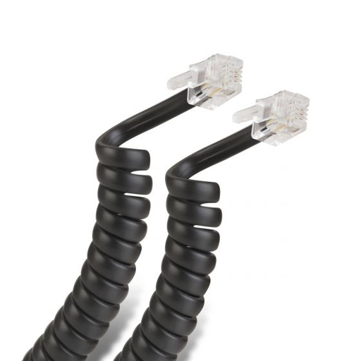 [15396] CABLE TELEFONO ESPIRAL X 3MTS NEGRO OSBLACK