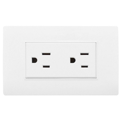 [15450] TOMA DOBLE CON POLO A TIERRA LINEA BK UDUKE