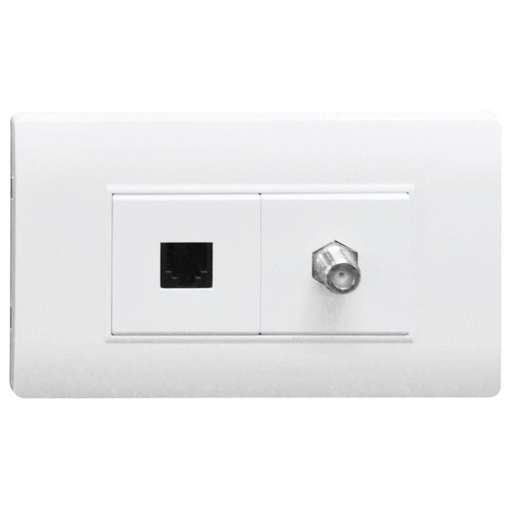 [15453] TOMA TV COAXIAL + TELEFONO LINEA BK UDUKE