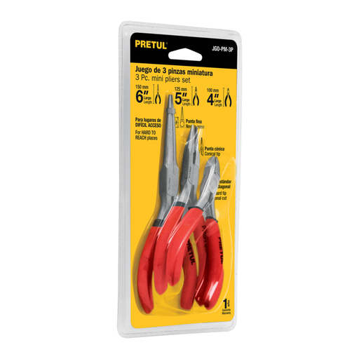 [15477] JUEGO MINI PINZA 3PCS (6" 5" 4") PRETUL C: 20016