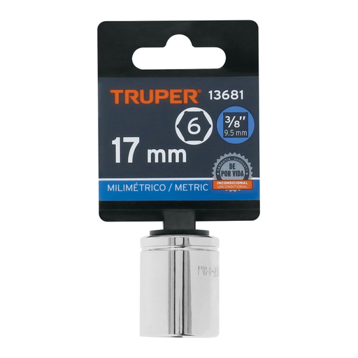 [15495] COPA HEXAGONAL 3/8" X 17MM (13681) TRUPER CORTA