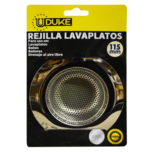 [15590] COLADOR LAVAPLATOS REJILLA 4" ACERO INOX UDUKE